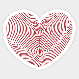 Finger printing heart Sticker